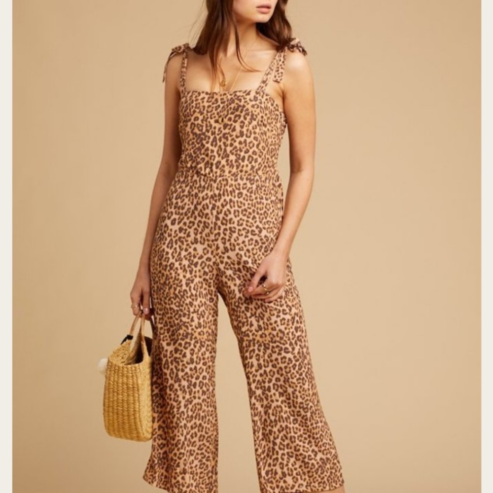 FAITHFULL THE BRAND Elsa Leopard Animal Print Jumpsuit - Picture 2 of 14